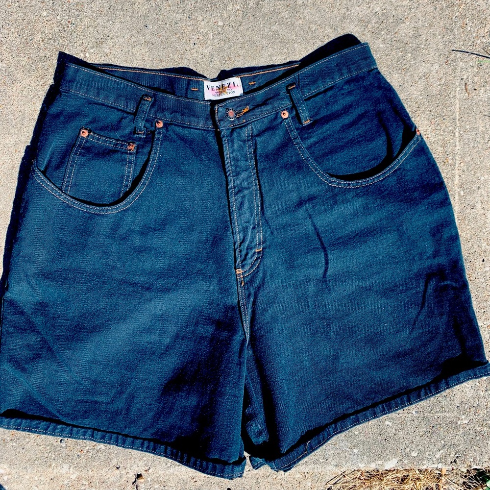 Vintage Mom Shorts Dark Blue Loose fit